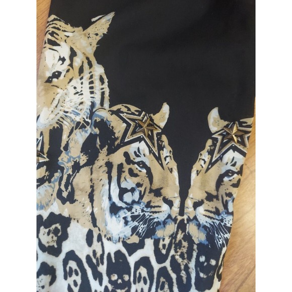 Womens Black Tiger Print Sweatshirt Top size Small - Picture 6 of 11